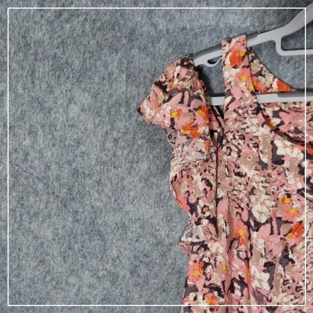 Maeve Top S Cold Shoulder Ruffle Dainty‎ Floral  Lightweight Cottage Boho Garden - Picture 2 of 16